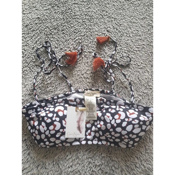 Jessica Simpson spotted tassel bikkini top nwt - Picture 3 of 4